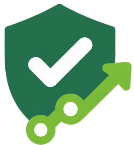 A shield with a check mark